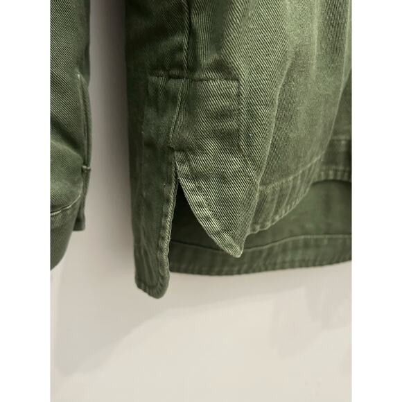 INA Utility Shirt Olive Embroidered Festival Western Epaulet Vibes Medium - Picture 5 of 6